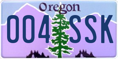 OR license plate 004SSK