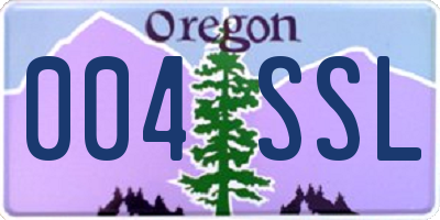 OR license plate 004SSL