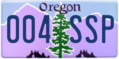 OR license plate 004SSP
