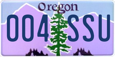 OR license plate 004SSU