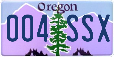 OR license plate 004SSX