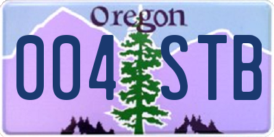 OR license plate 004STB