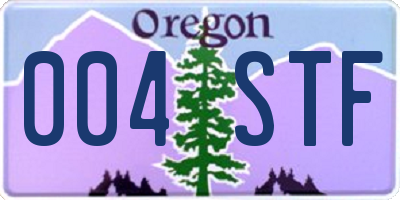 OR license plate 004STF
