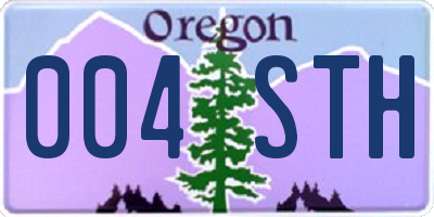 OR license plate 004STH
