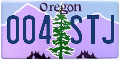 OR license plate 004STJ