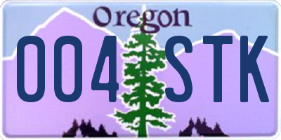 OR license plate 004STK