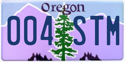 OR license plate 004STM