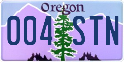 OR license plate 004STN
