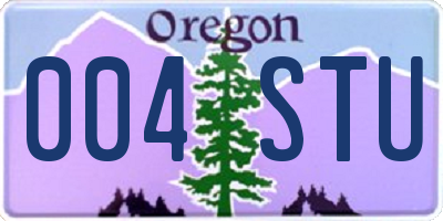 OR license plate 004STU