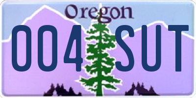 OR license plate 004SUT