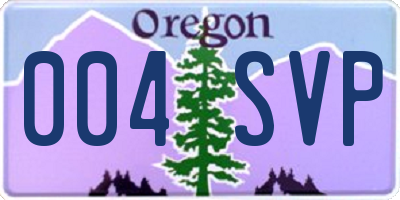 OR license plate 004SVP