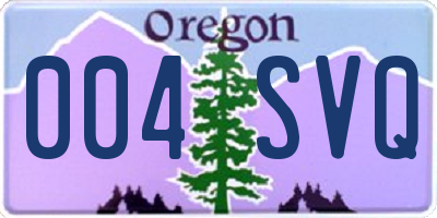 OR license plate 004SVQ