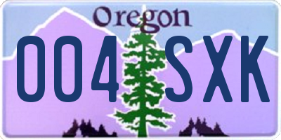 OR license plate 004SXK