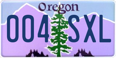 OR license plate 004SXL
