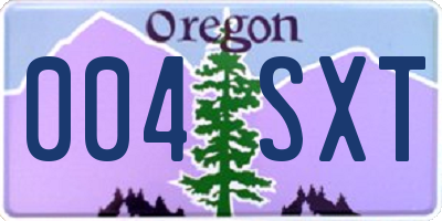 OR license plate 004SXT
