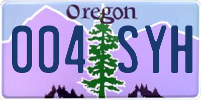 OR license plate 004SYH