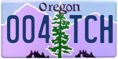 OR license plate 004TCH