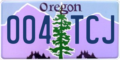 OR license plate 004TCJ