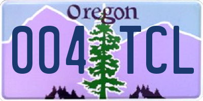 OR license plate 004TCL