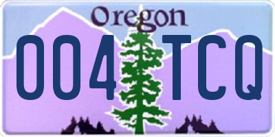 OR license plate 004TCQ