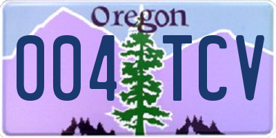 OR license plate 004TCV