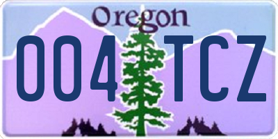 OR license plate 004TCZ