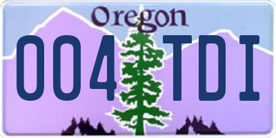 OR license plate 004TDI