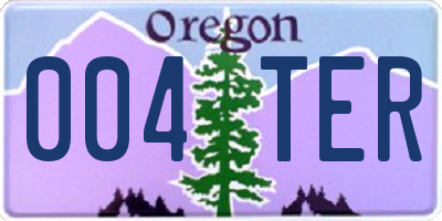 OR license plate 004TER