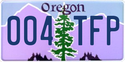 OR license plate 004TFP