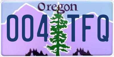 OR license plate 004TFQ