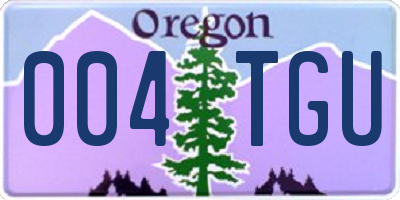 OR license plate 004TGU