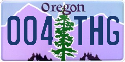 OR license plate 004THG