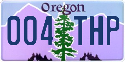 OR license plate 004THP