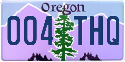 OR license plate 004THQ
