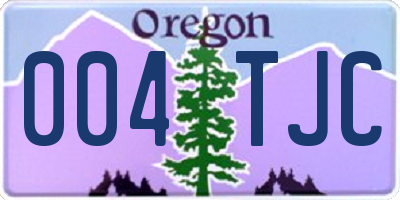 OR license plate 004TJC