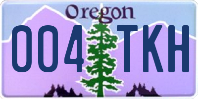 OR license plate 004TKH