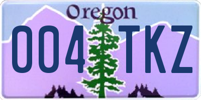 OR license plate 004TKZ