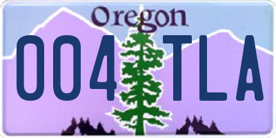 OR license plate 004TLA