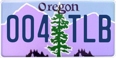 OR license plate 004TLB