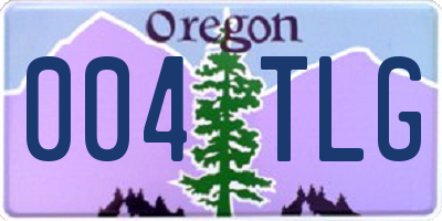 OR license plate 004TLG