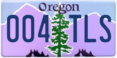 OR license plate 004TLS