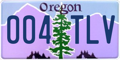 OR license plate 004TLV