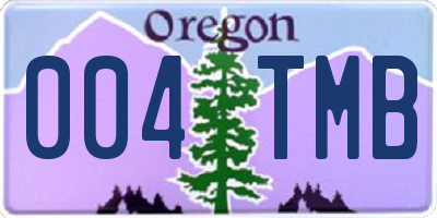 OR license plate 004TMB