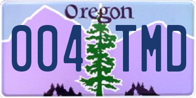 OR license plate 004TMD