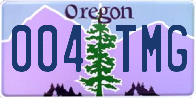 OR license plate 004TMG