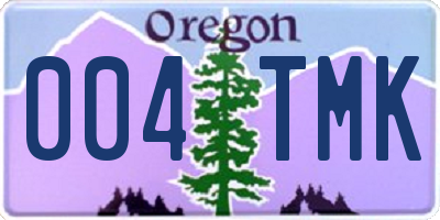 OR license plate 004TMK