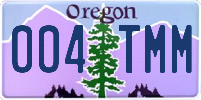 OR license plate 004TMM