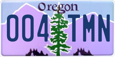 OR license plate 004TMN