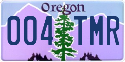 OR license plate 004TMR
