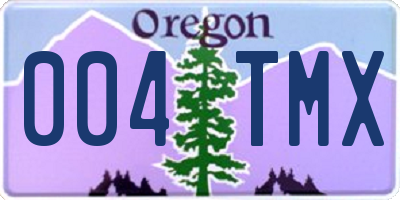 OR license plate 004TMX